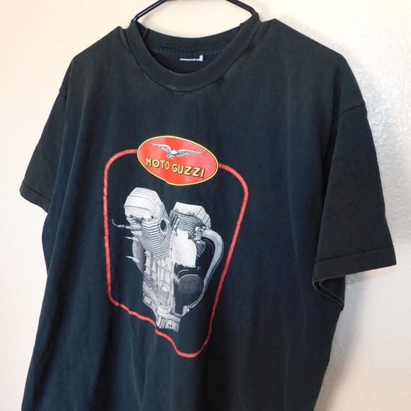 Vintage Moto Guzzi Wyoming Shirt Adult XL Biker Jackson Hole 90s Single Stitch - Picture 5 of 15